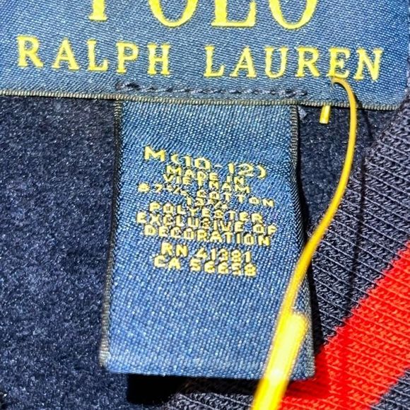NWT Ralph Lauren Polo Zip Cotton Cardigan Jacket Big Pony Boys Sz M 10-12 - Picture 4 of 6